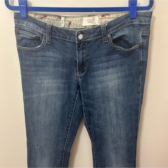 Shio Womens Cotton Whiskering Fading 5 Pocket Low Rise Bootcut Jeans Size 30 - Picture 4 of 13
